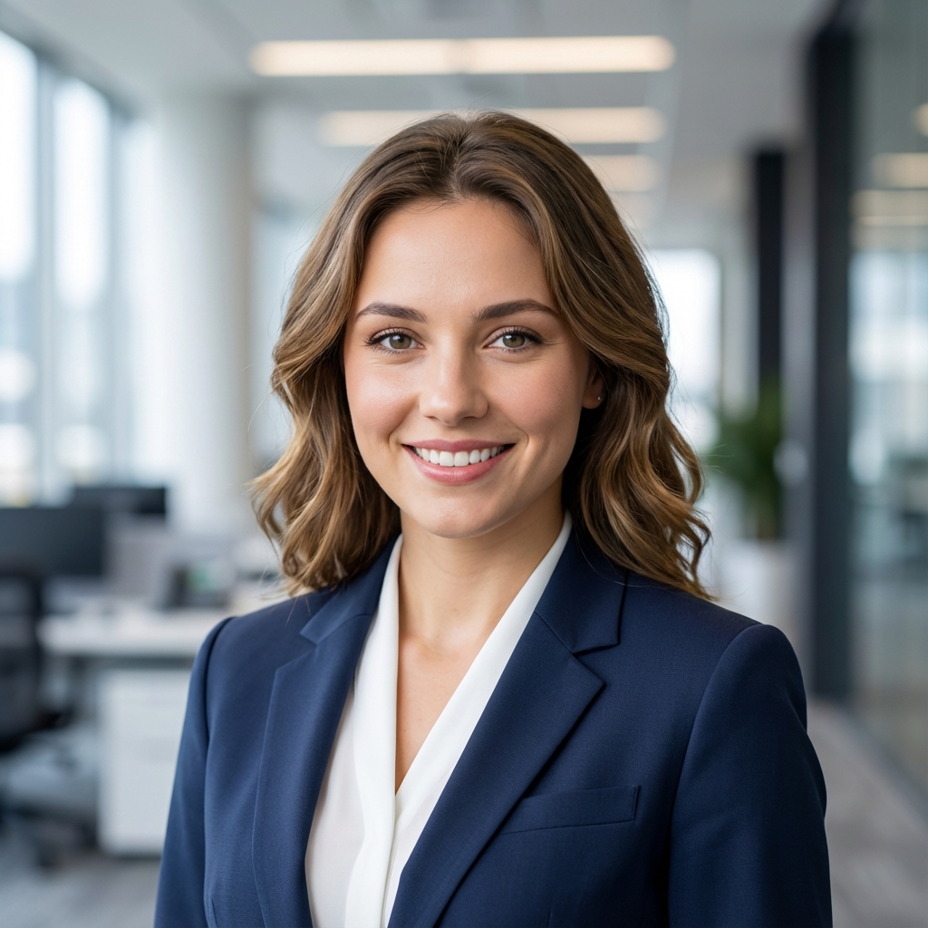 Business portrait after editing