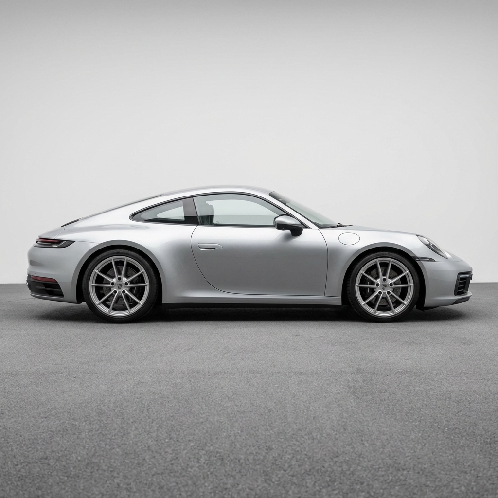 Sports car before editing